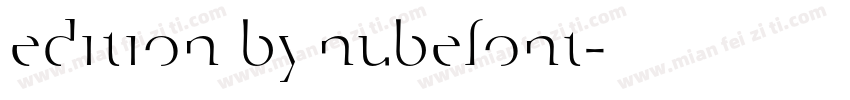 edition by nubefont字体转换